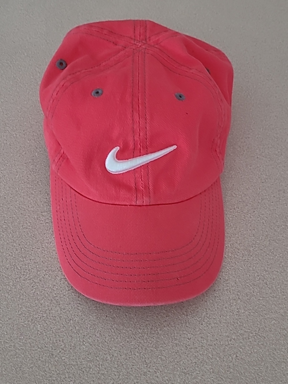 Vintage Toddle Nike Baseball Cap,  Color Pink With Grey Stitching